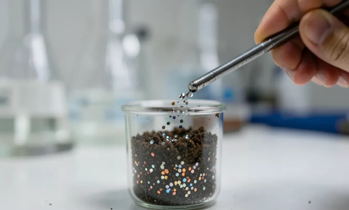 Manyetik Flake'ler Toprakta Mikroplastikleri %81'e Kadar Gidertebilir