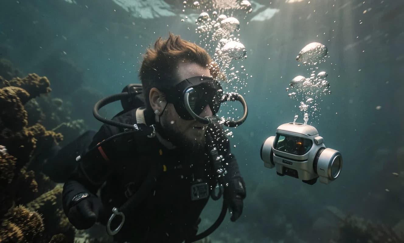 水中ロボットがダイバーのストレスをリアルタイムで検知
