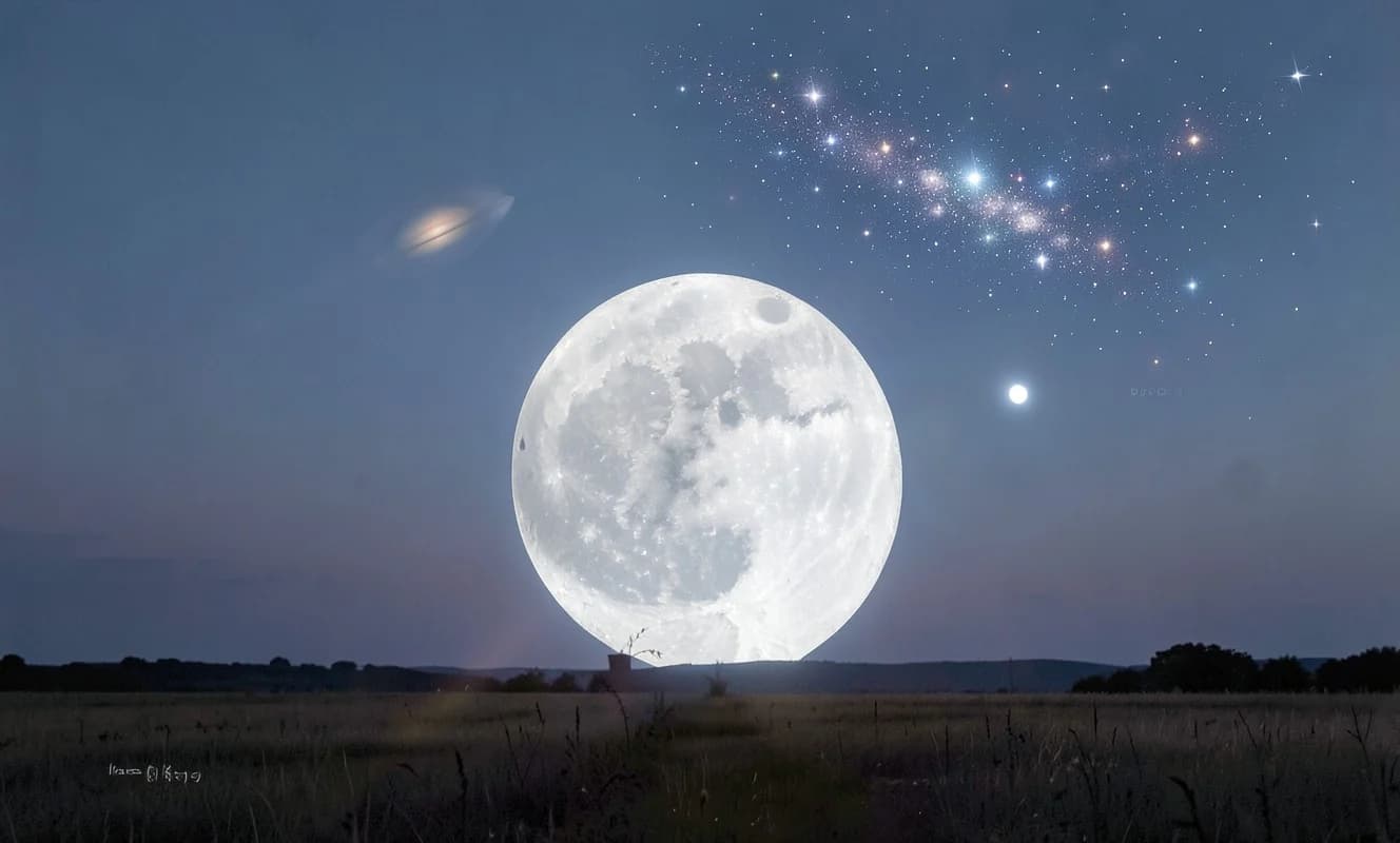 Avcı Ay'ı bu hafta sonu Saturn'un yanında tam dolu olarak izleyin
