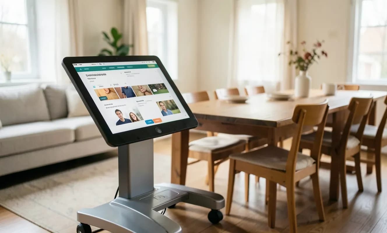 La pantalla Android 16 de 32 pulgadas con ruedas de Apolosign es más que un televisor portátil