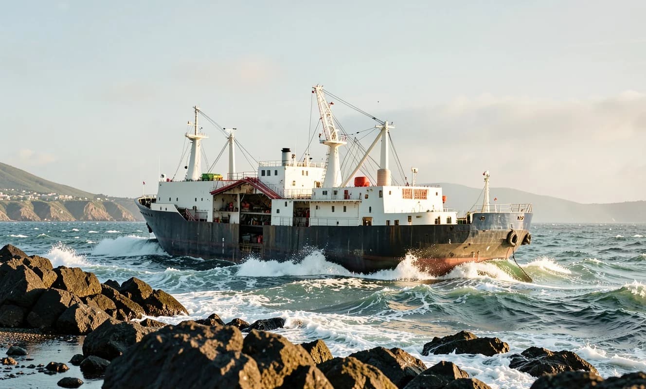 El Génesis, tras chocar contra rocas en las costas de Orkney, se partió en diez días; todos los capitanes se salvaron