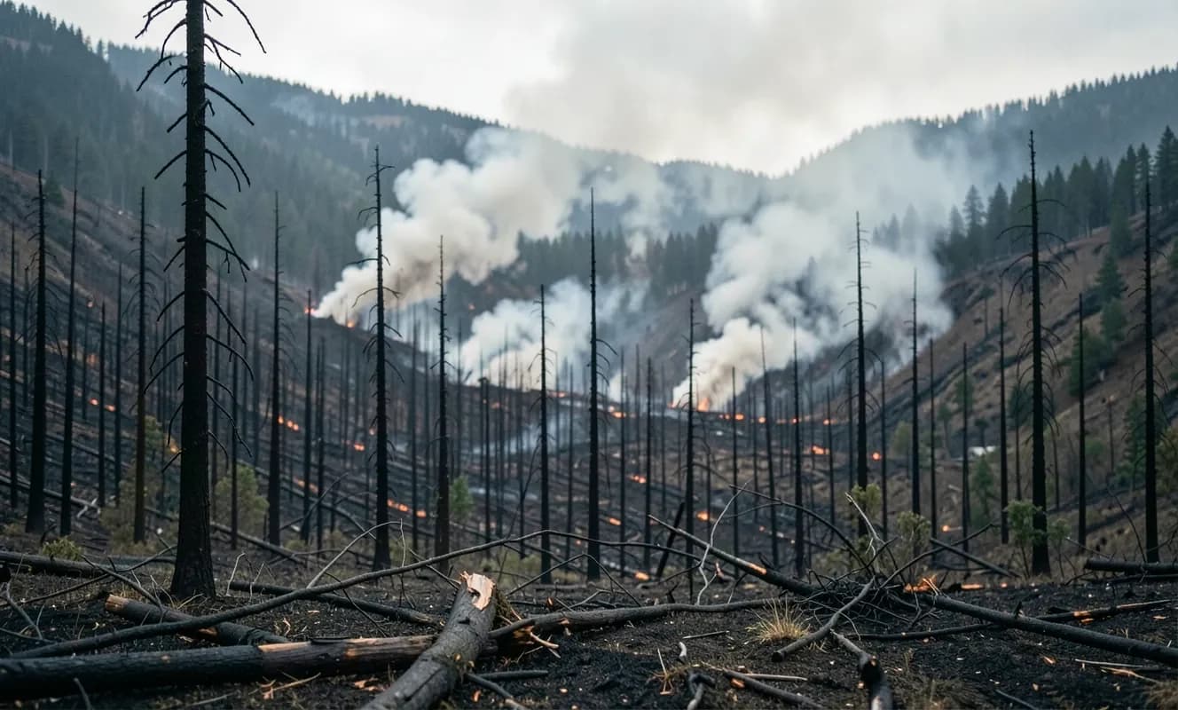 Récord de incendios forestales en Utah en 2026: pérdida de 445 kilómetros cuadrados de árboles