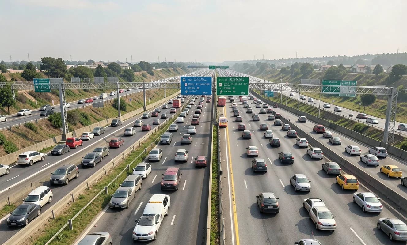 İspanya'da 1 Ekim'den itibaren trafik sıkışmasında acil durum şeridi bırakma zorunluluğu, ihlal cezası 200 avro