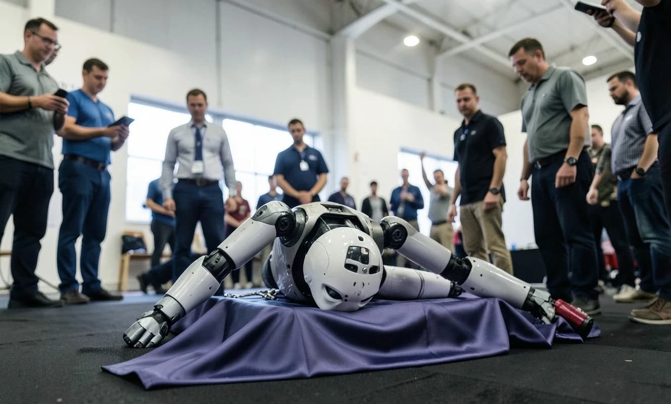 Qualcomm搭載のヒューマノイドロボット、Computex 2026でステージ上で転倒し話題に