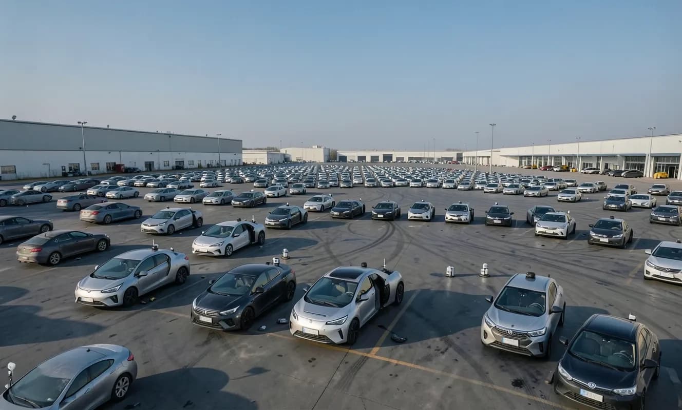 Waymoのアリゾナ工場にほぼ1000台のロボタクシーが待機