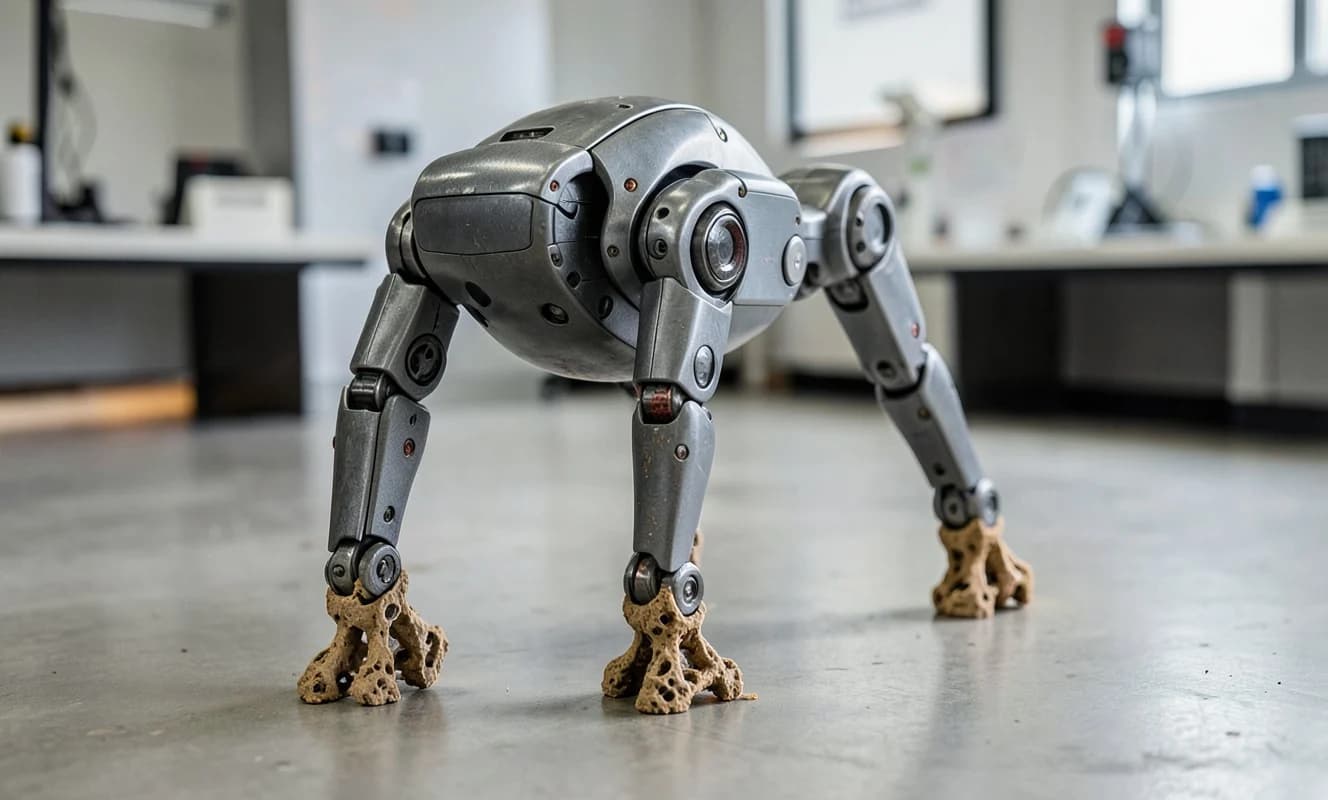 Pies 3D impresos con curvaturas reducen el consumo de batería en robots