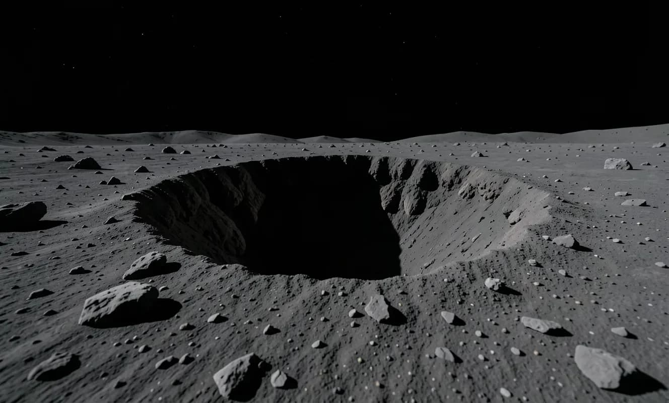 Imágenes antes y después del impacto de un cohete de SpaceX en la Luna, capturadas por un satélite surcoreano