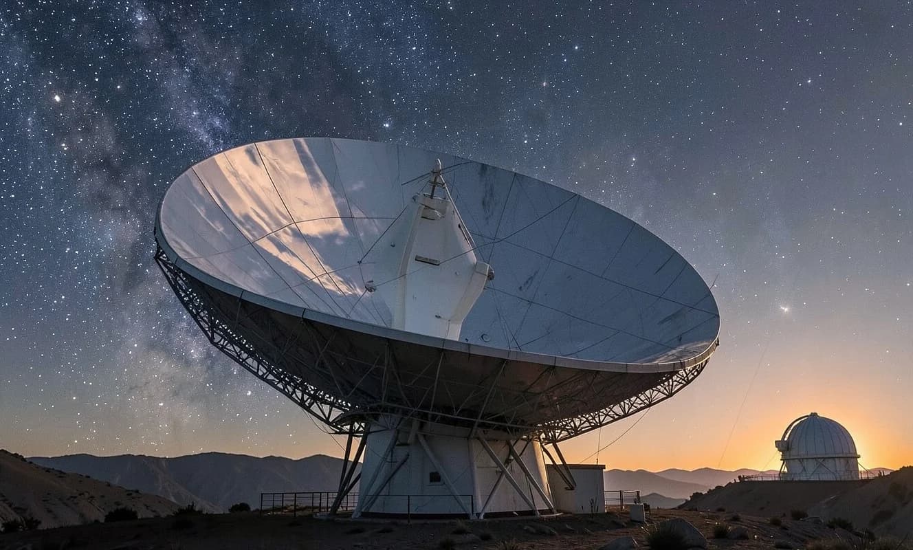 La Silla Gözleminde SEST Teleskobu Yıldızları Aynası Gibi Yansıtıyor
