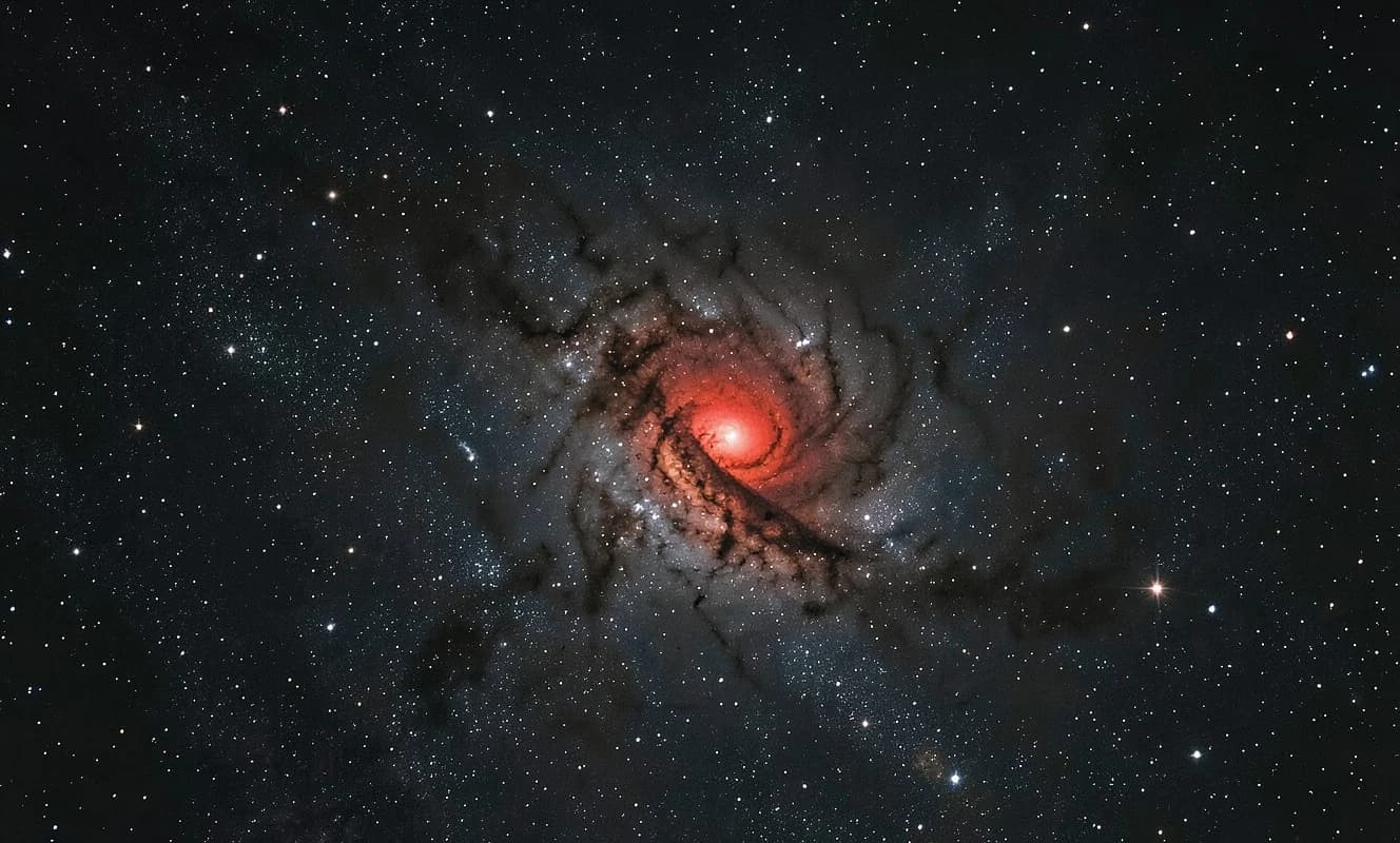 Los puntos rojos indican una evolución temporal de agujeros negros