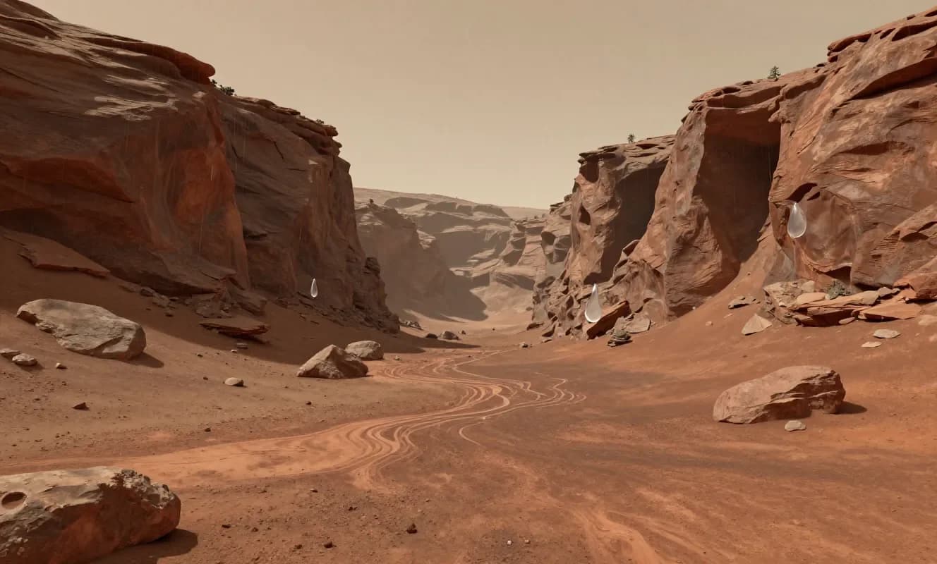 Bilim İnsanları Eski Yağmurlari Kullanarak Mars'ta Olası Hayat Kökenini Haritaladı
