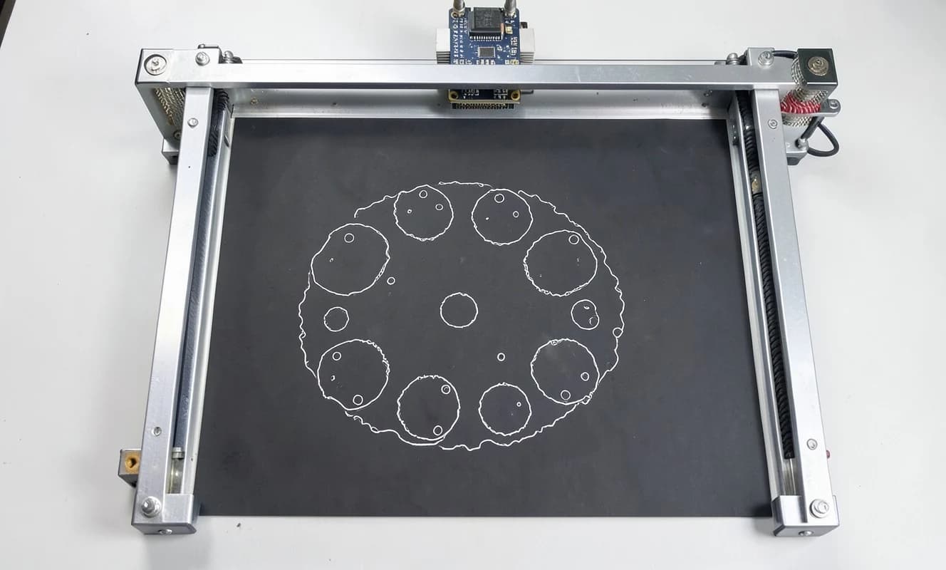 Sebastian Lague, Ay yüzeyini çizen DIY plotter inşa etti