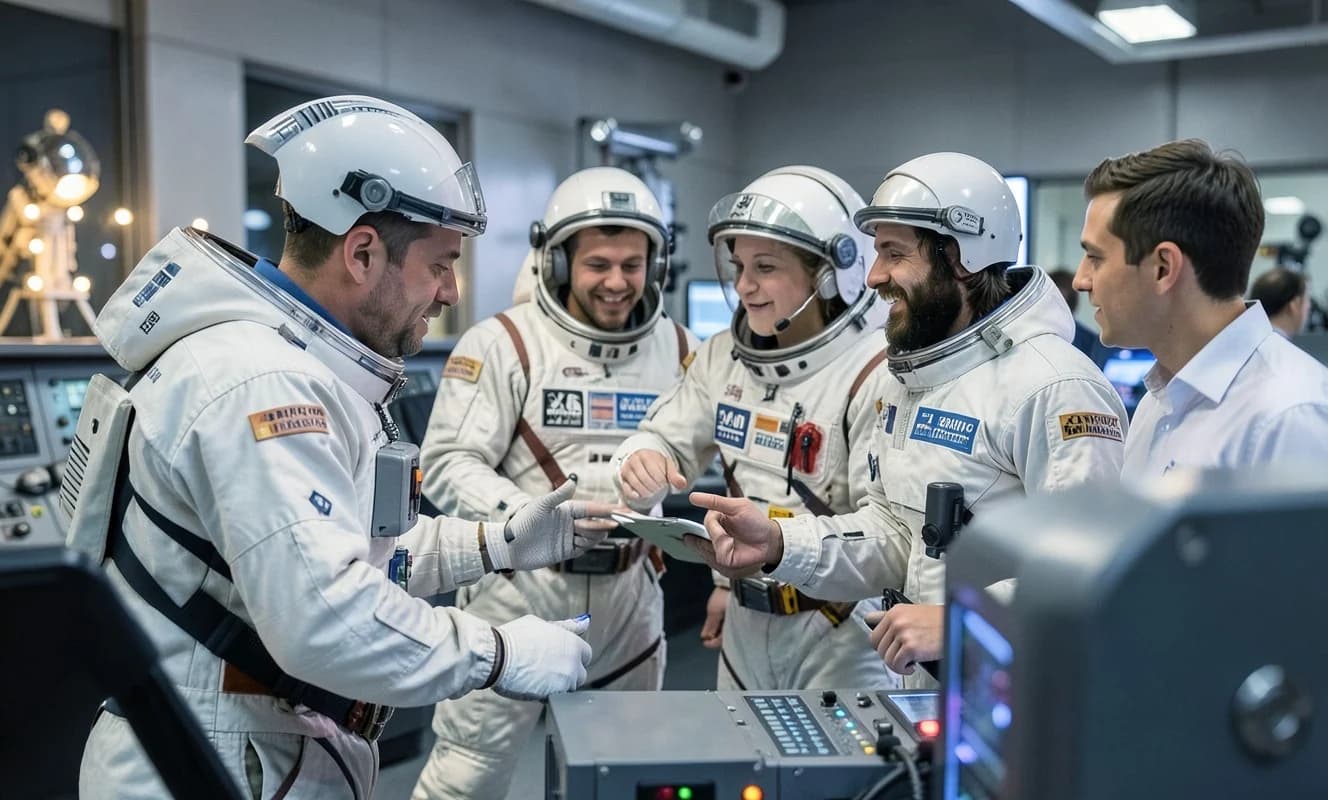 La tripulación de Artemis II visitó al equipo del Módulo de Servicio Europeo