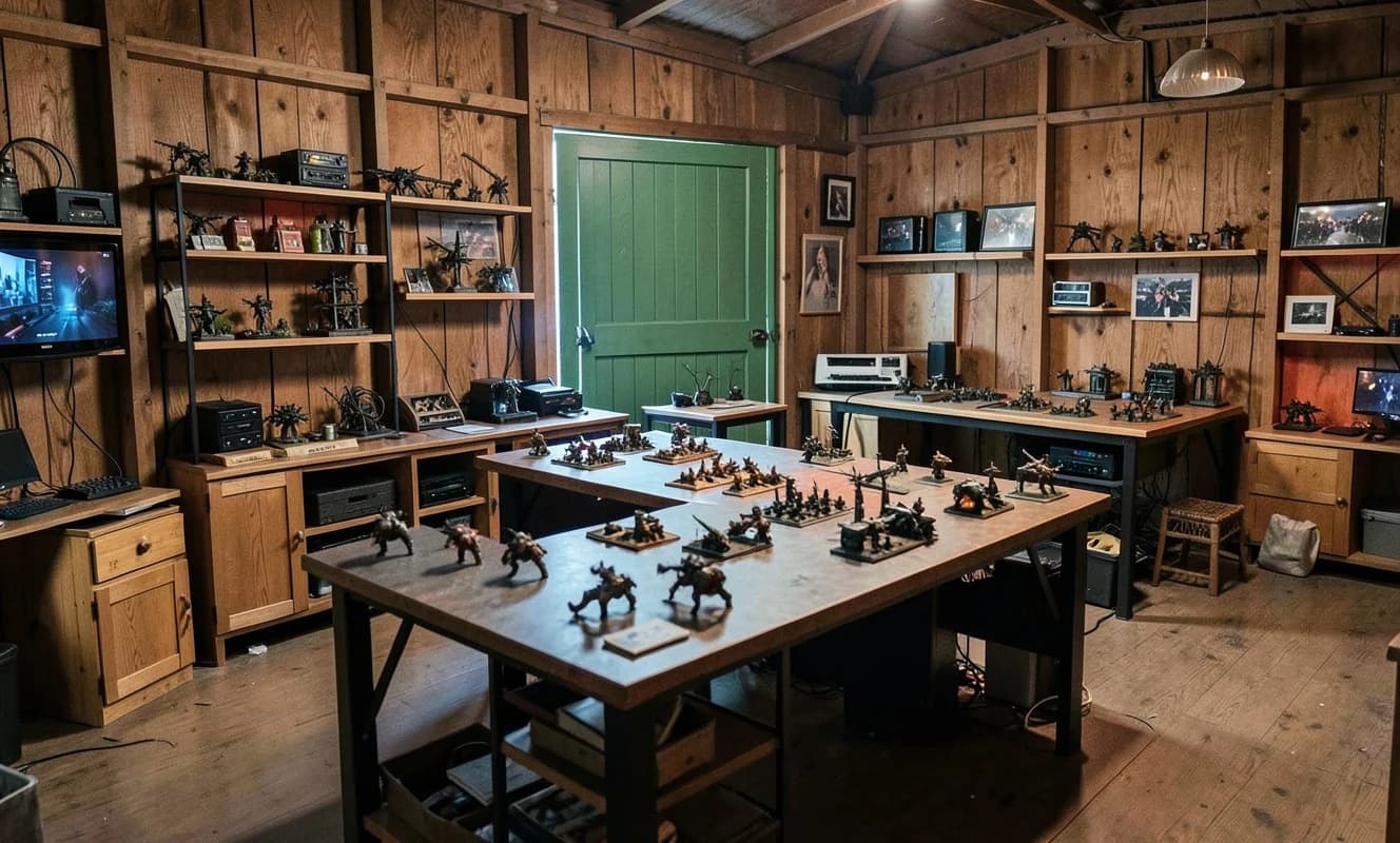 El mejor jardín de 2026: taller de hobbies equipado con mesa de juegos