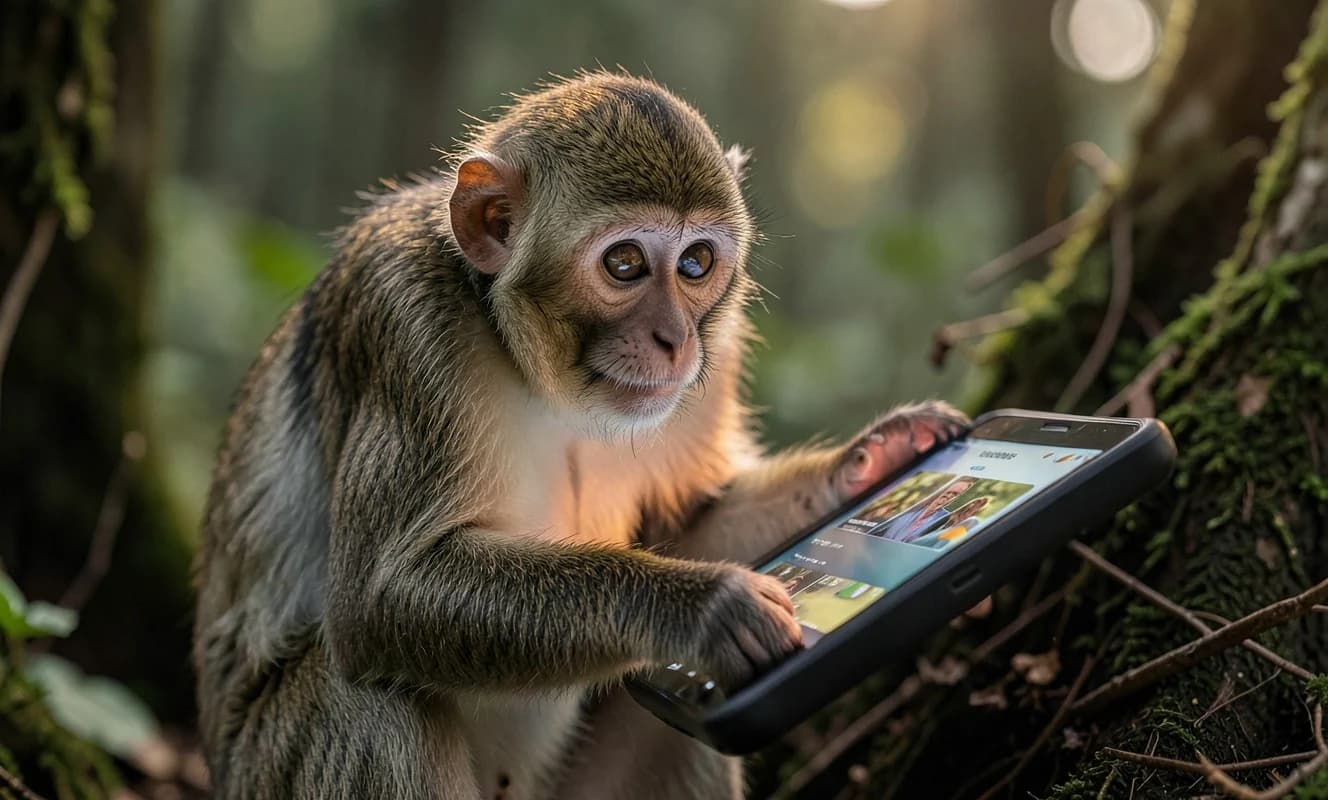 野生のサルの認知能力を測定するAIシステムを開発