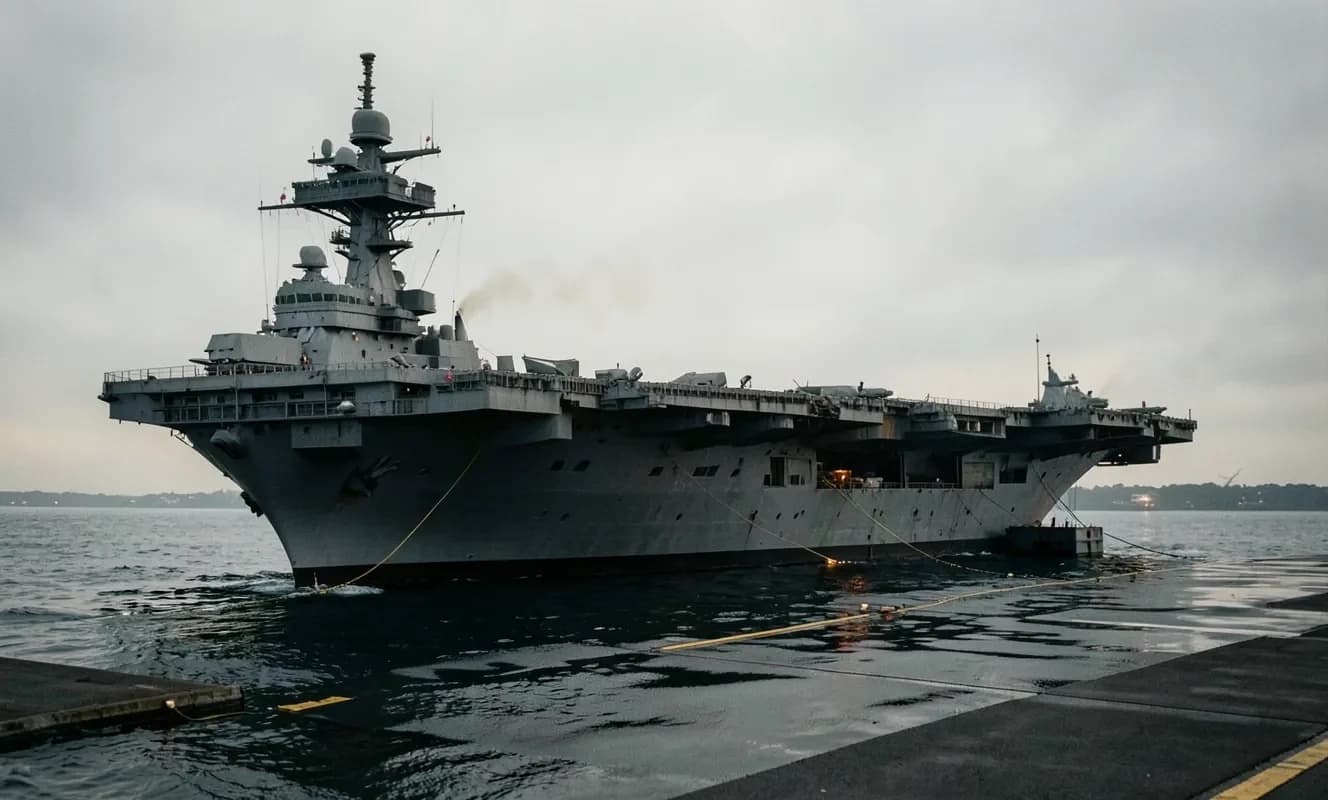 米国の100,000トン級原子力空母が中東に到着