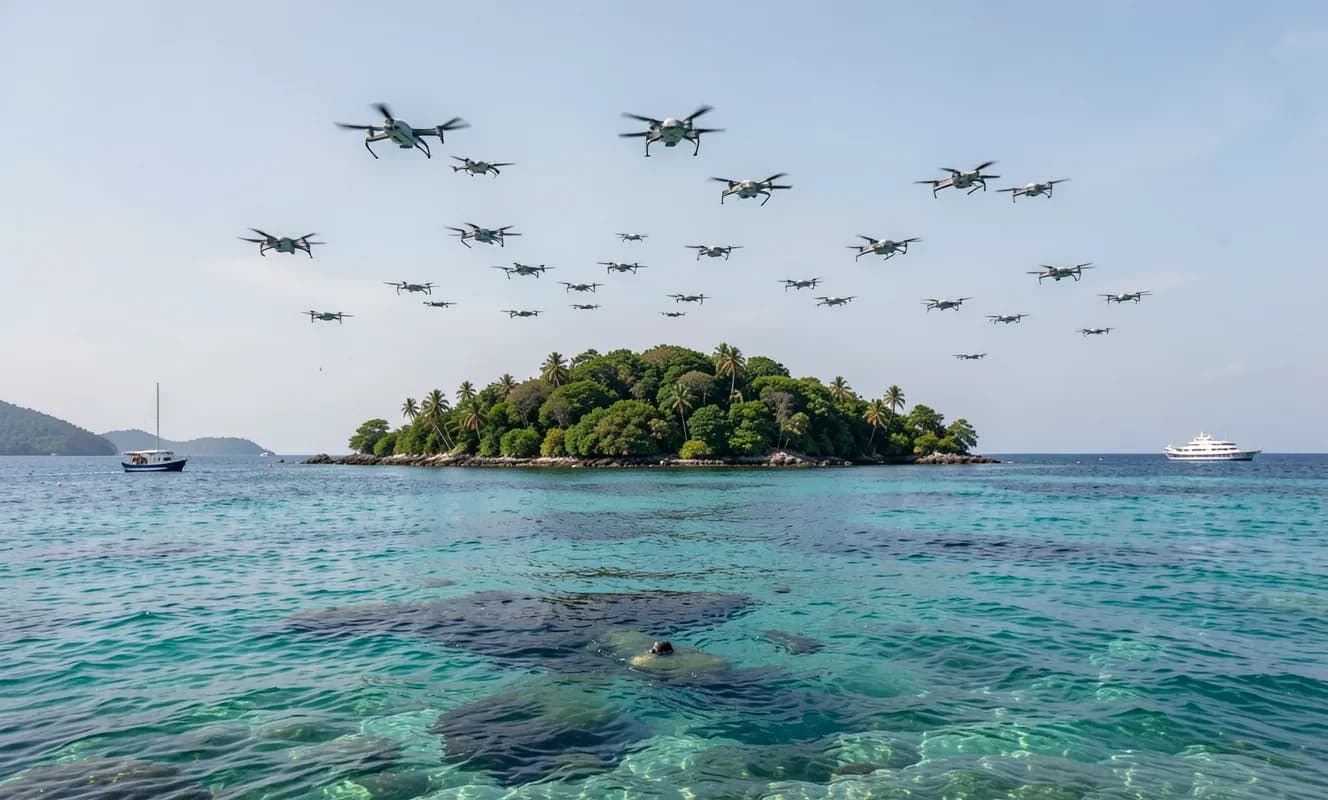 Çin, Güney Çin Denizi'ndeki Tartışmalı Adaları Korumak İçin Otonom Hava ve Su Dronları Kullanmayı Planlıyor
