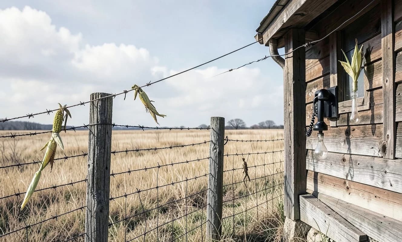 La red rural telefónica estadounidense, construida con telégrafos y aisladores caseros