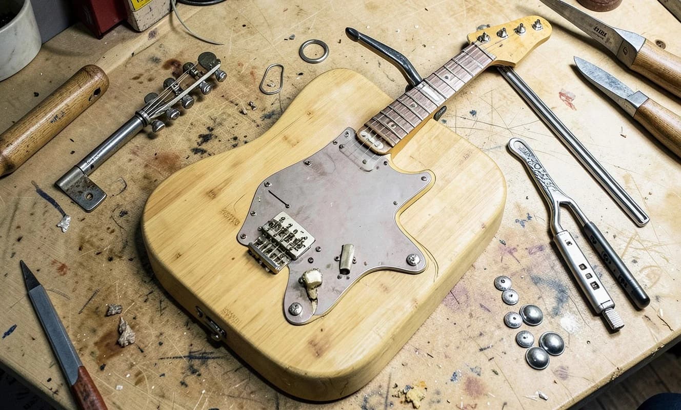 Fender kesme tahtasını gerçek bir Telecaster'a dönüştüren bir yapımcı