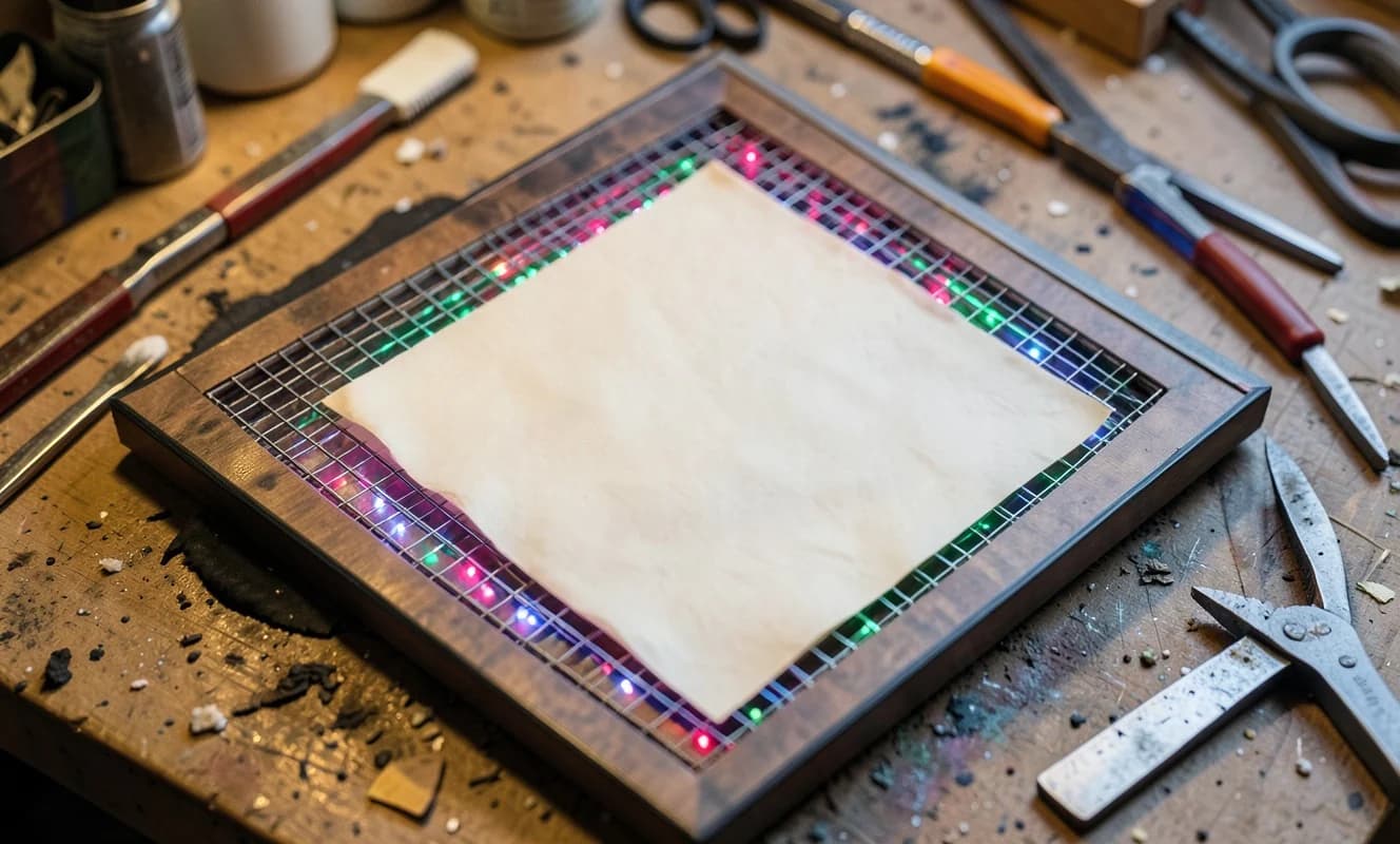 3D Yazıcı Grid ve Suluk Kağıt ile RGB LED Matrisi Difüzörü