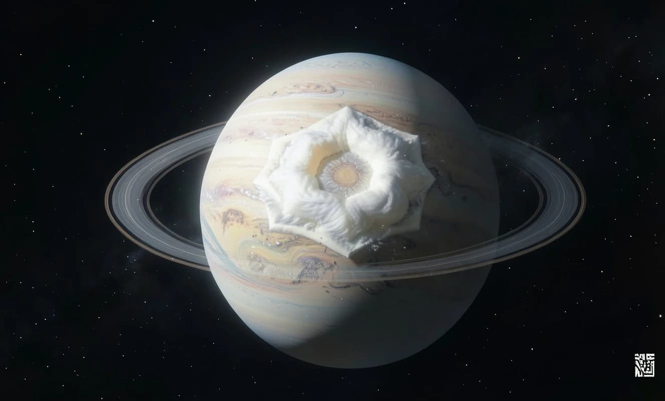 Satürn'ün güney kutbunda 10 kenarlı devasa bulut ongeni bulundu