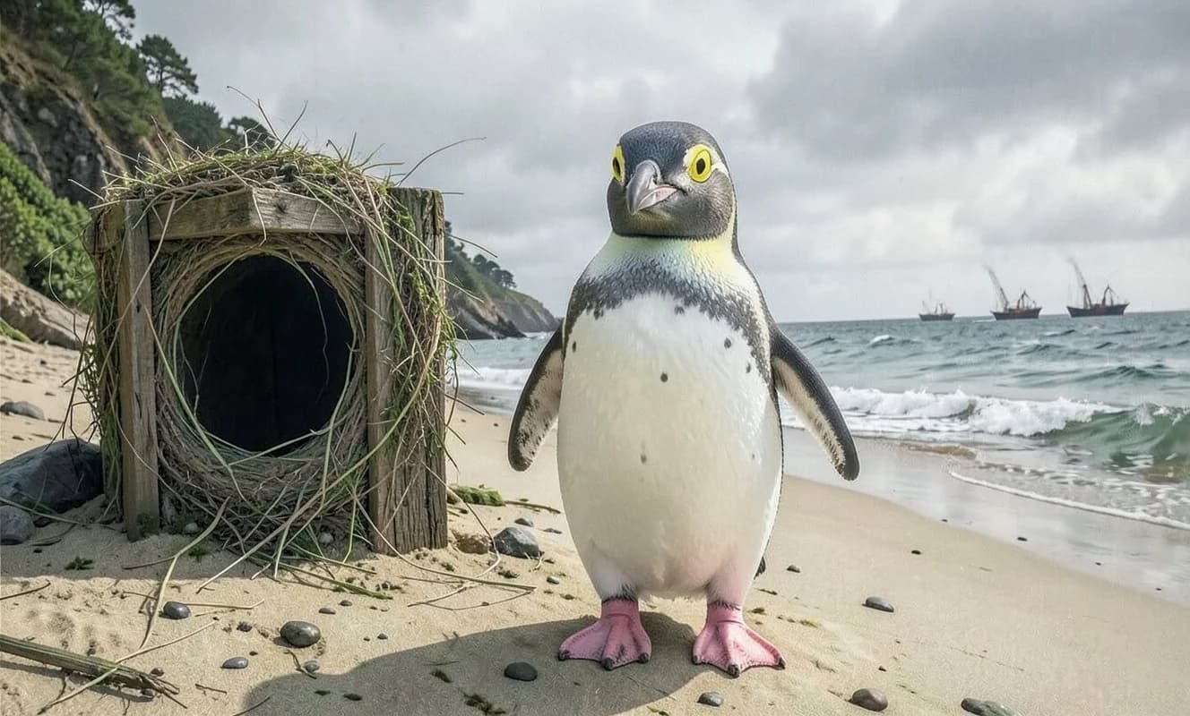 Sarı gözlü penguenler yok olma tehlikesiyle karşı karşıya: Av ağları ana tehdit