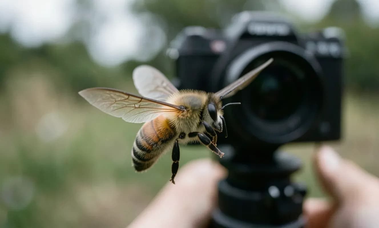 Proyecto que rastrea abejas con cámara de doble imagen