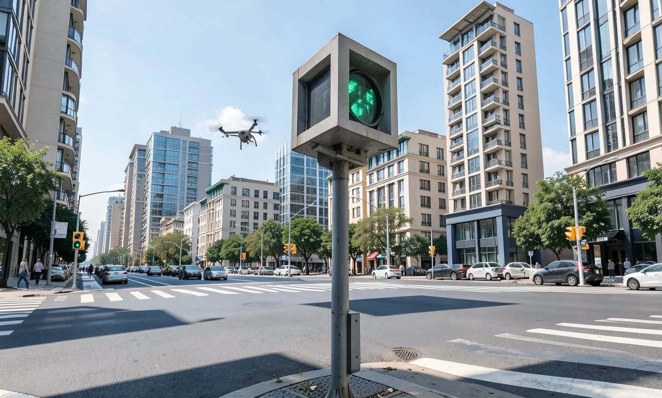 En Xiong'an: Los semáforos se controlan con inteligencia artificial y drones monitorean las calles