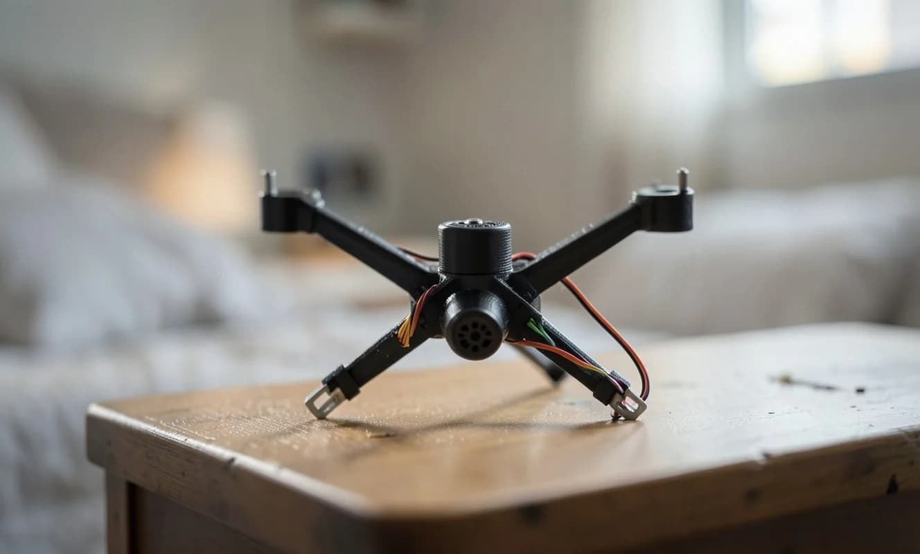 Tek motora dayalı, 3D baskılı miniatür drone yatak odasında test edildi