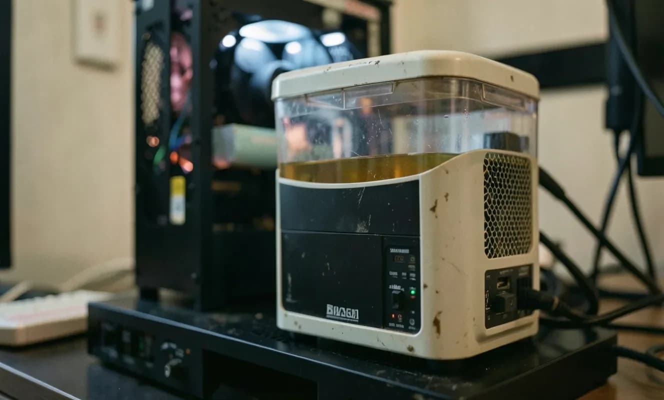 22年ものPentium 4液体クーラー、Ryzen 7 9800X3Dで問題なく動作