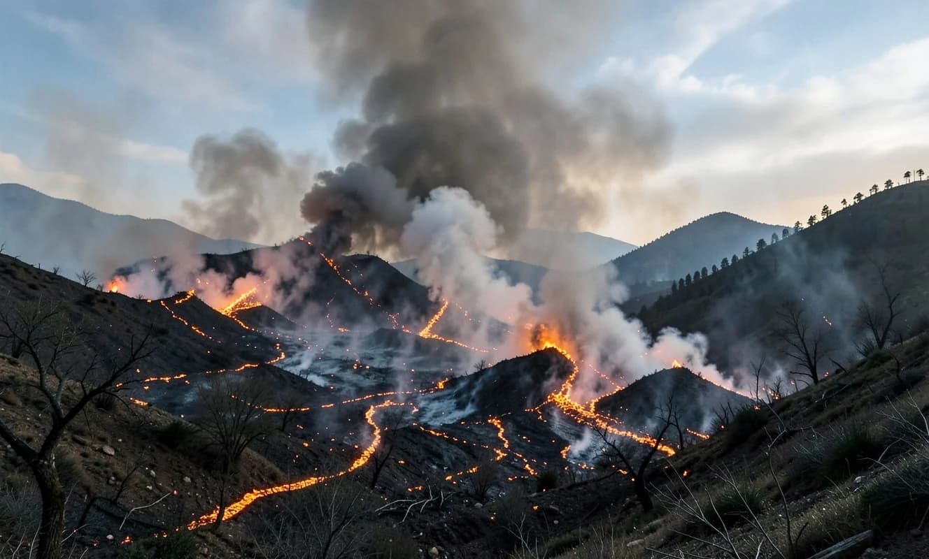 Incendios con fuertes vientos en la isla de Creta en Grecia causan la muerte de tres bomberos