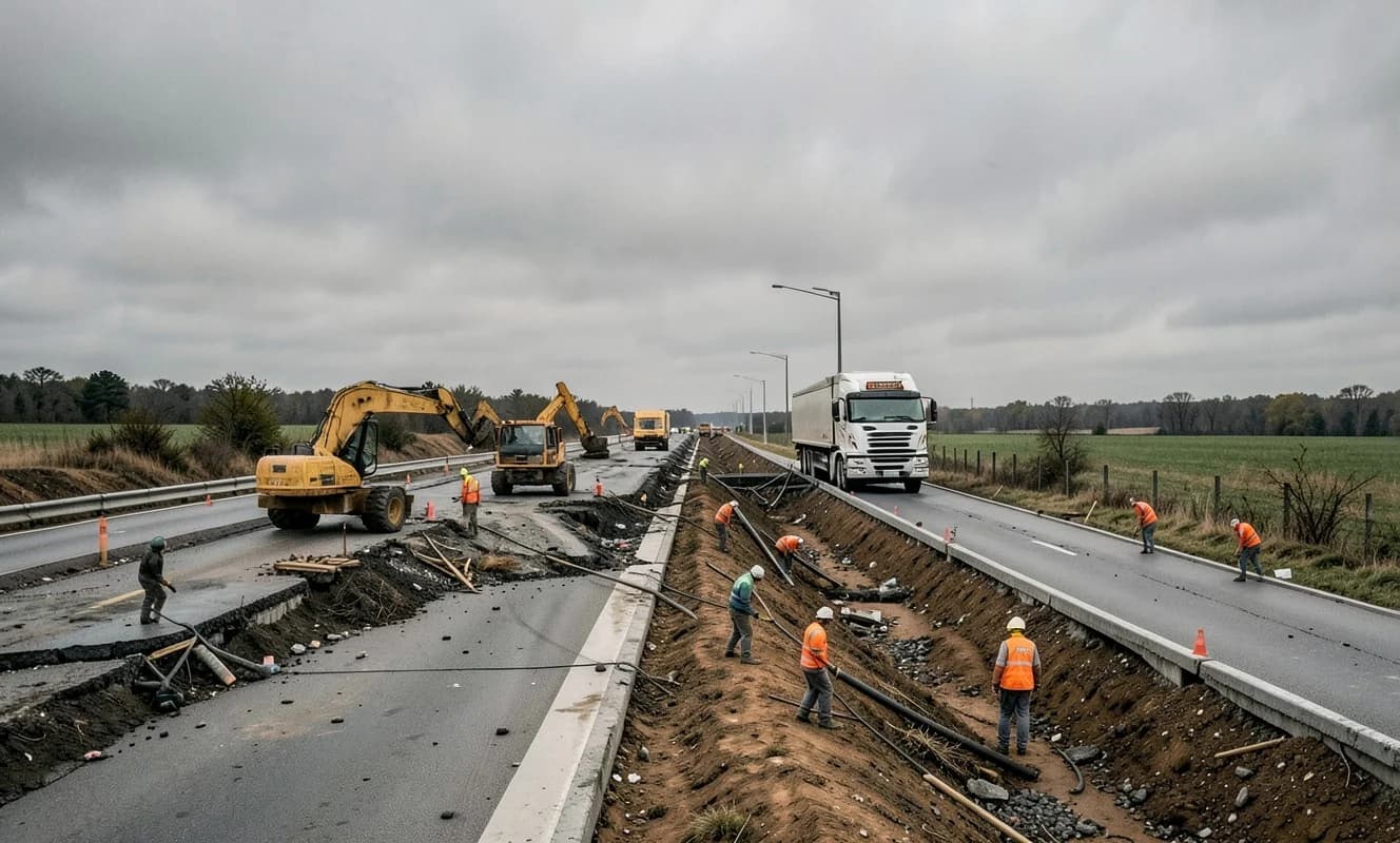 研究：高速道路の修復が地震後の地域経済を加速させる