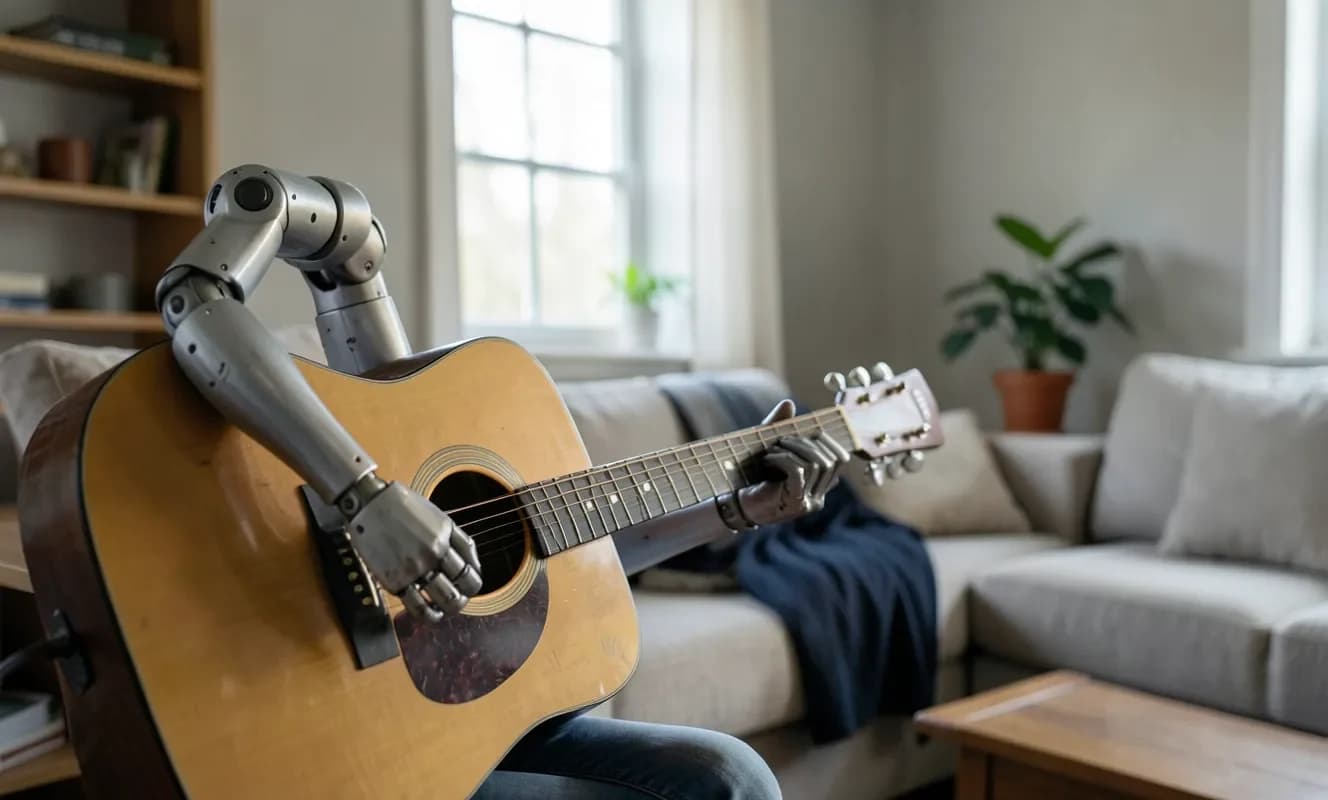 3Dプリンター搭載の「ロボット」が自宅でギターの名曲を演奏