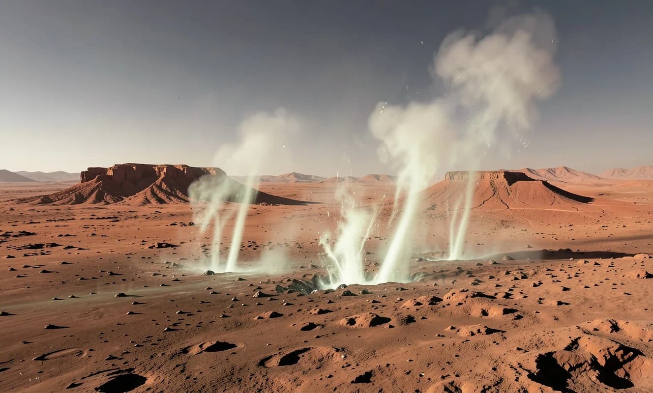Mars'ın 3.8-3.6 milyar yıl önce atmosferinde formaldehit yağışları neredeyse her yerde gerçekleşmiş, kuzeydoğu bölgelerinde daha yoğun olma ihtimali