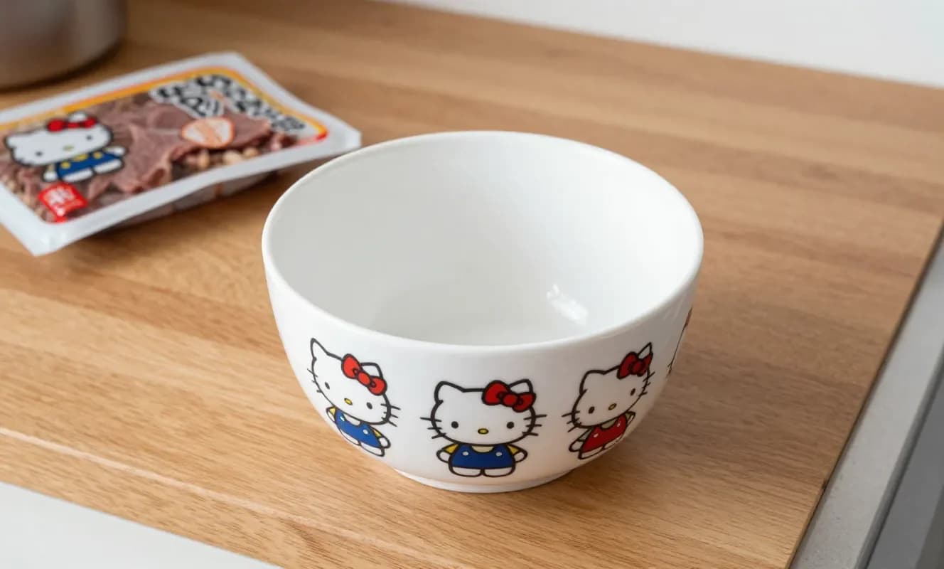Sanrio ve Yoshinoya işbirliği: Hello Kitty ve kız kardeşi Mimmy'nin çiftli tasarımında melamin donburi satışa sunuldu
