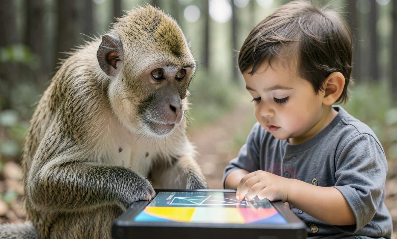 Los monos comprenden figuras geométricas como los niños humanos