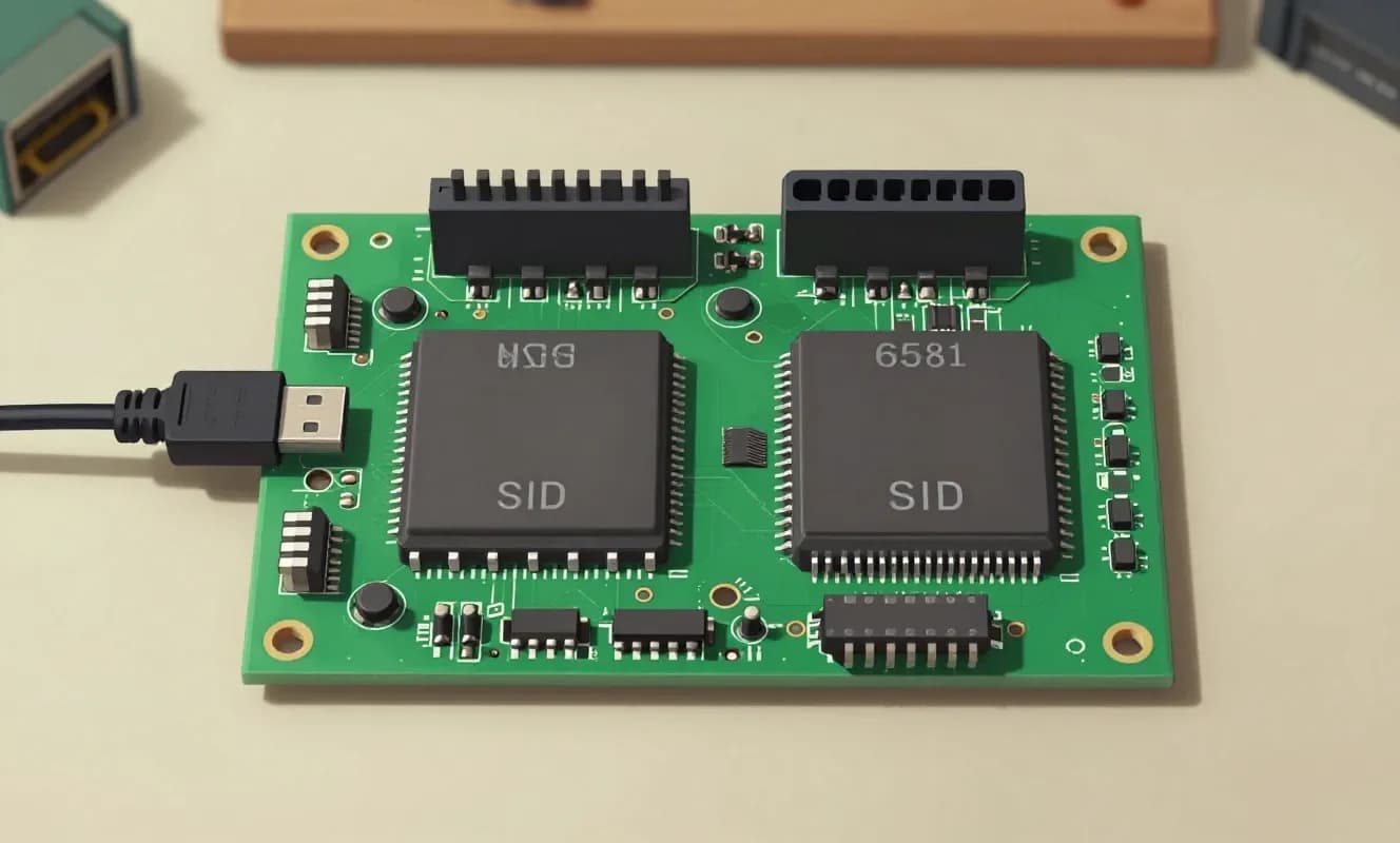 USBSID-Pico: Raspberry Pi Pico ile Çift SID Çipi Birleştirildi
