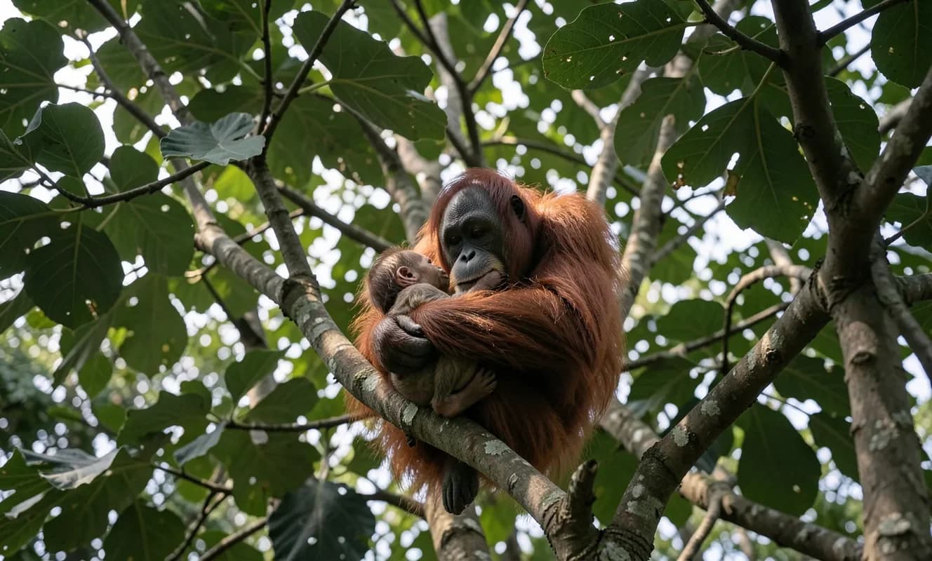 密輸から救出されたオランウータン、野生で母になる
