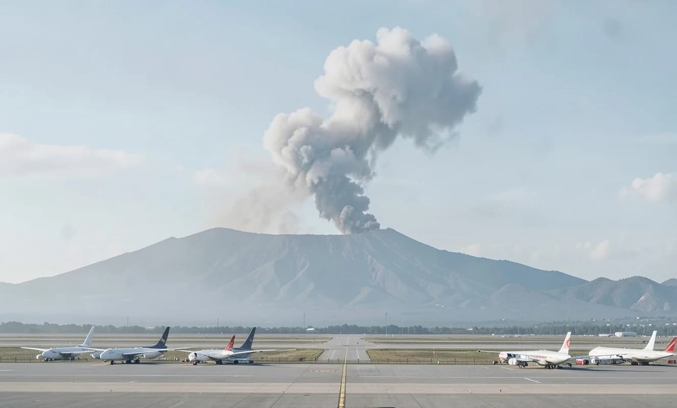 Anak Krakatoa patlaması Endonezya'nın ana havalimanında uçuşları durdurdu