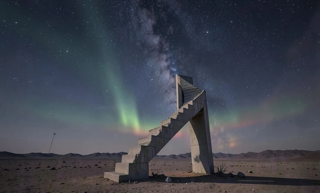 Atacama Çölü'nde 'Cennete Merdiven' ve Yıldızlı Gökyüzü