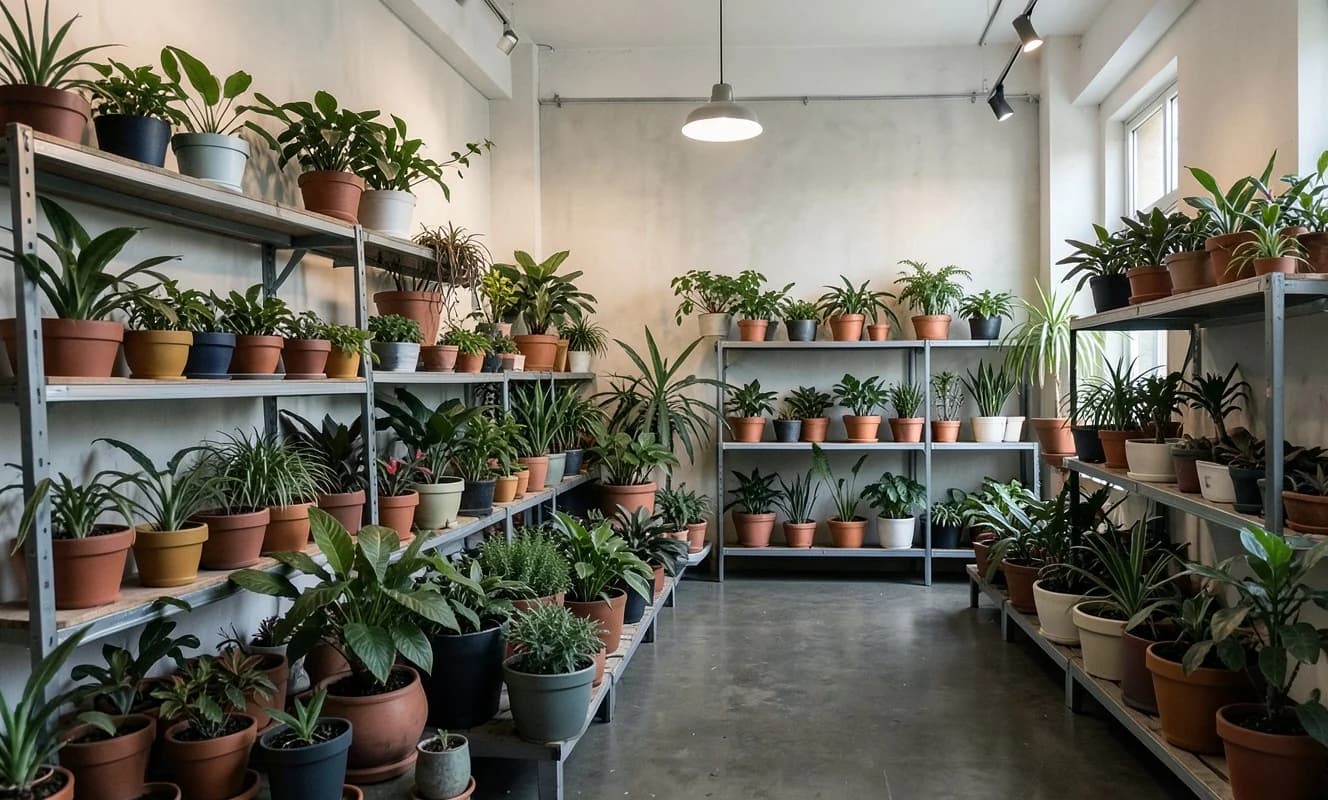 Leafy Corner'de düzenli bir bitki dükkânı yaratan oyuncu