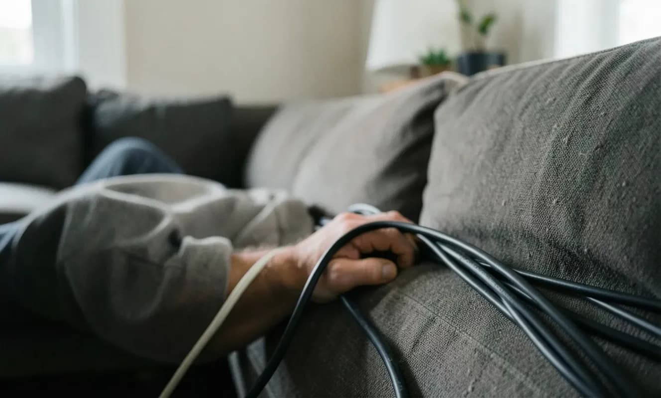 自宅での Ethernet ケーブル収納方法