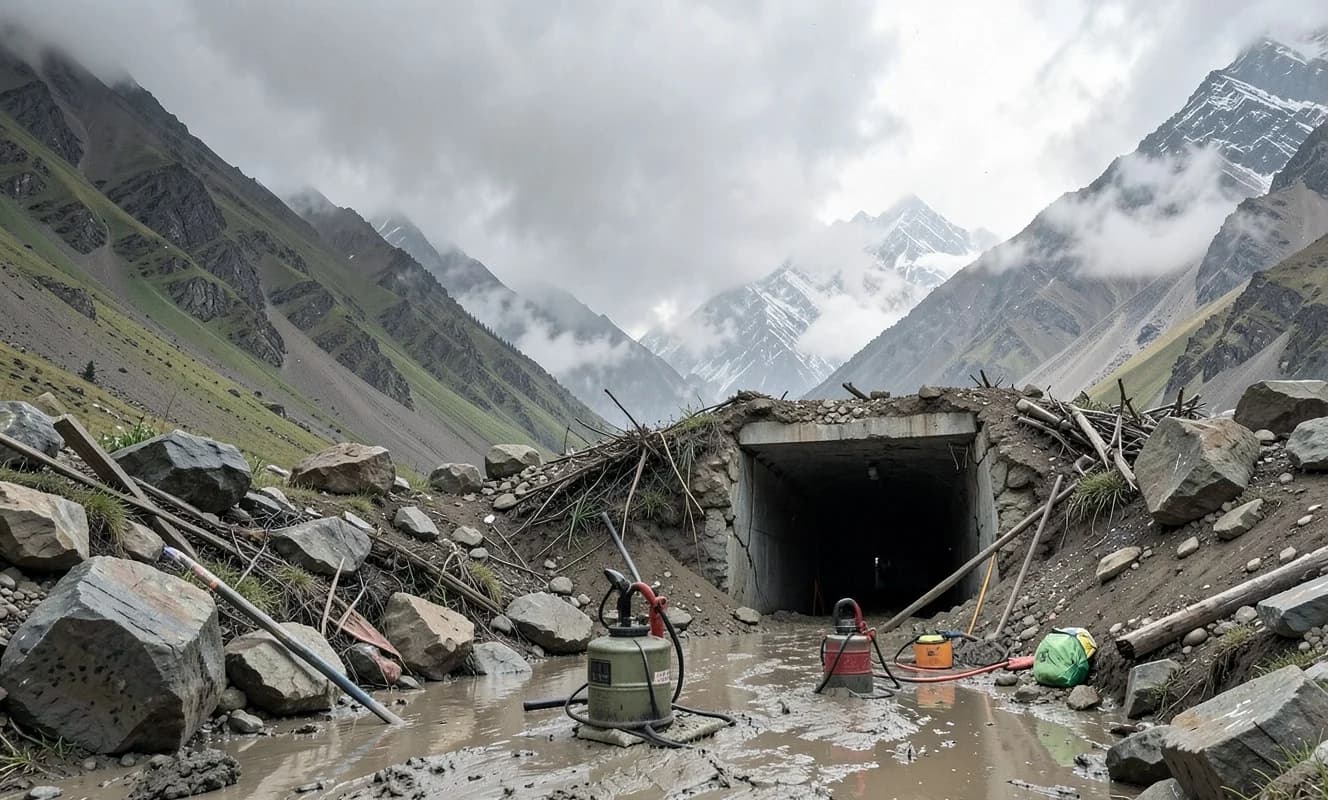 Nepal'da sel felaketinde tünellerde mahsur kalan işçilere ulaşma çabaları hızlandı