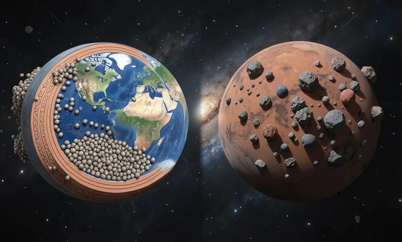 Dünya ve Mars farklı yollarla oluşmuş, yeni bir çalışma ortaya koydu