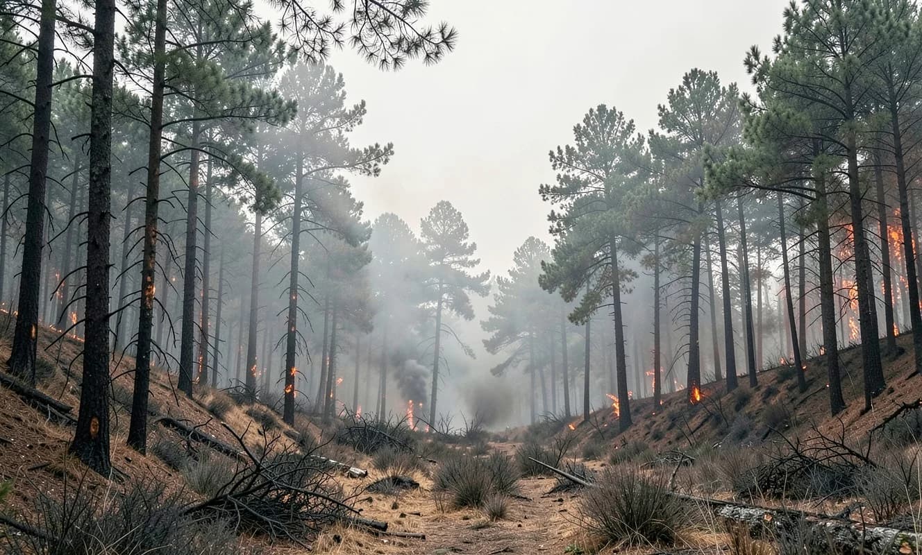 アンタルヤの3地域で山火事、610人が消火活動