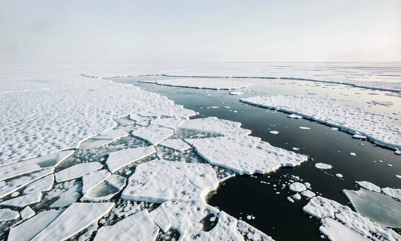 Satélite de NASA: Amplias áreas de agua abierta a 60 km del Polo Norte