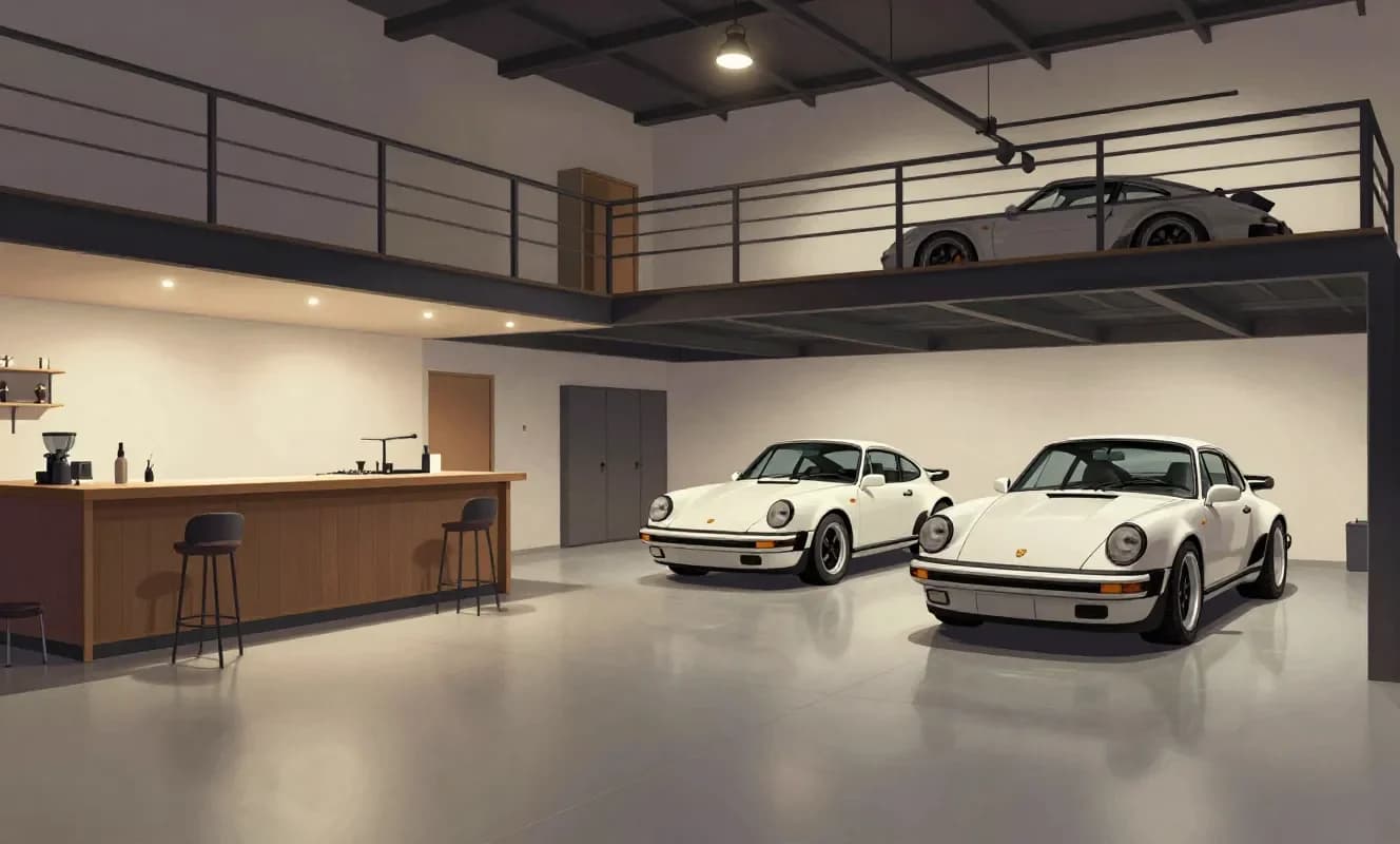 Porsche Design Concours: estudios de garaje privados y zona de club para una experiencia de colección de lujo