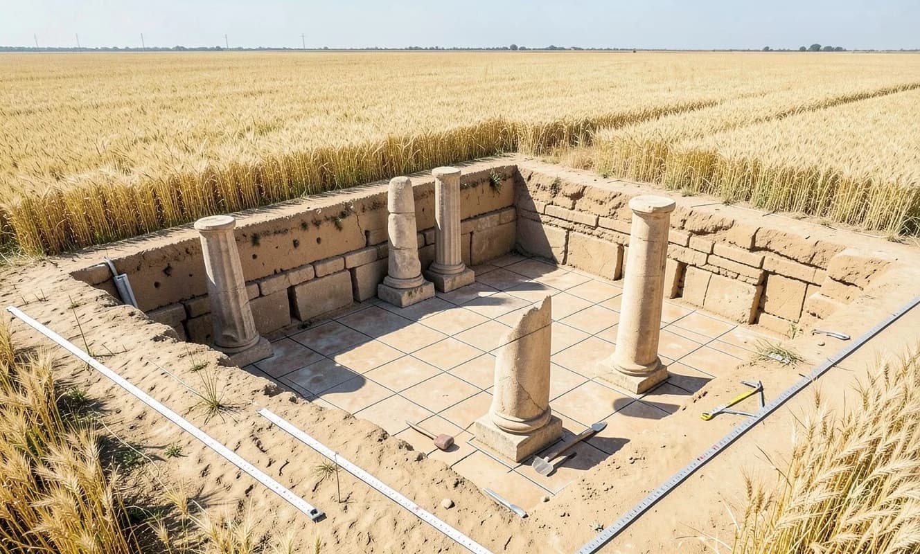 2009'da çekilen bir hava fotoğrafı La Rioja'da 2100 yıllık Roma villasını ortaya çıkardı