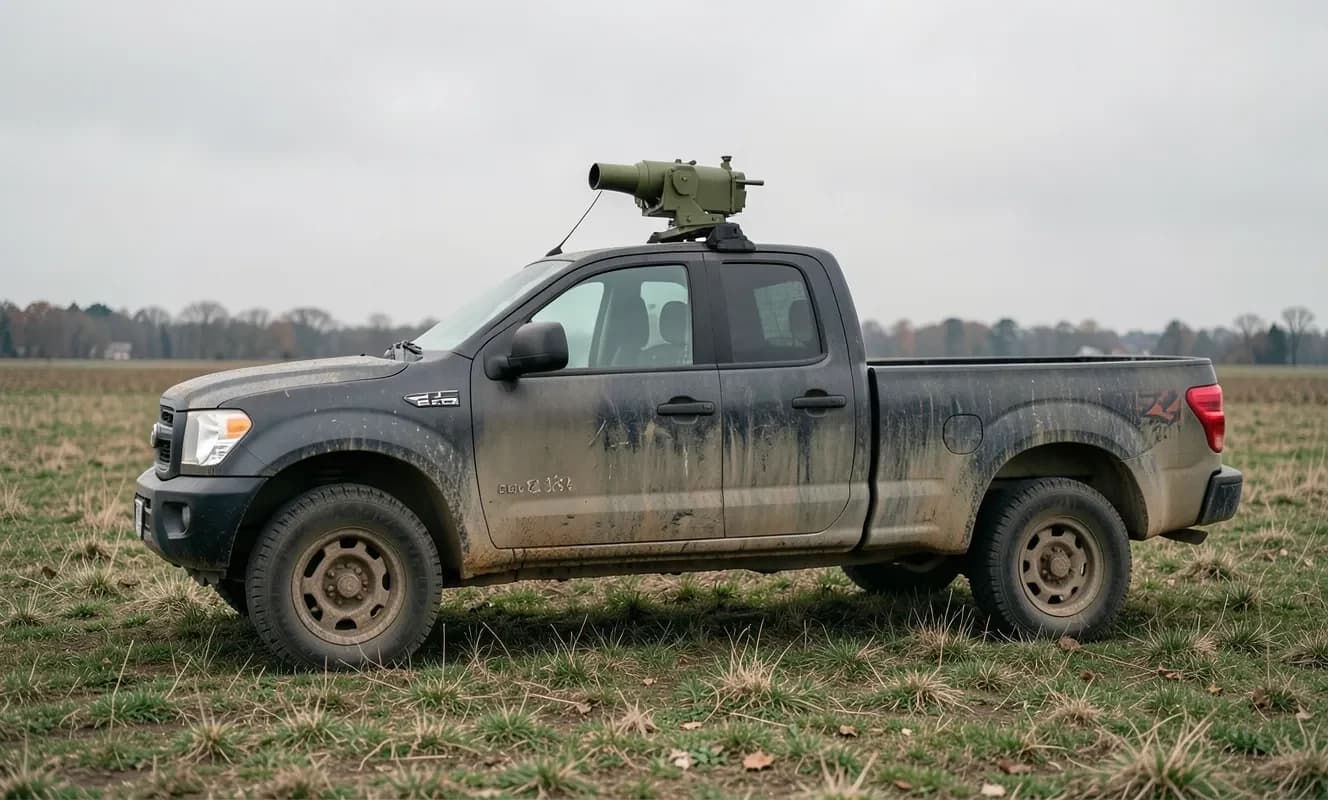 米軍、Ford F‑250ベースの自律トラックをドローン撃墜砲塔でテスト