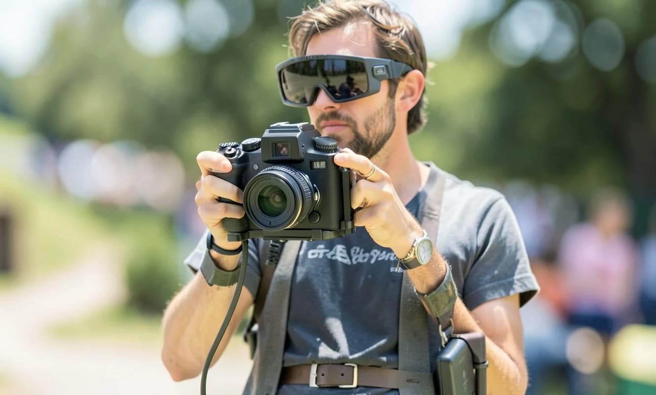 Las gafas de video pueden usarse como visor de cámara, pero hay problemas de conexión