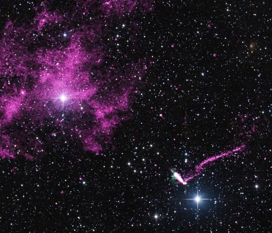 Telescopios de la NASA estudian el púlsar en la Nebulosa del Faro de Mar